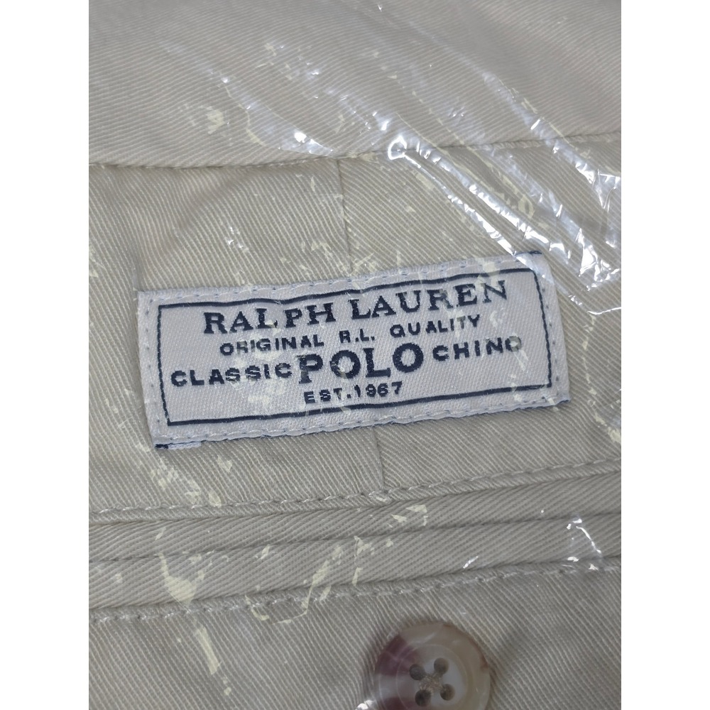 Polo Ralph Lauren Kids Khaki Chino Shorts Basic Sand Size 16 NWT 323552483001 - Picture 2 of 7